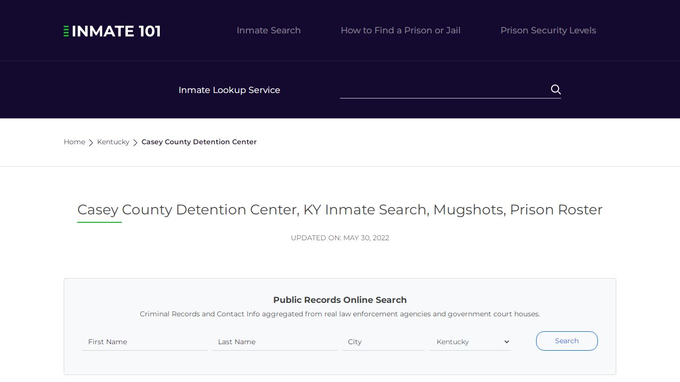 Casey County Detention Center, KY Inmate Search, Mugshots, Prison ...