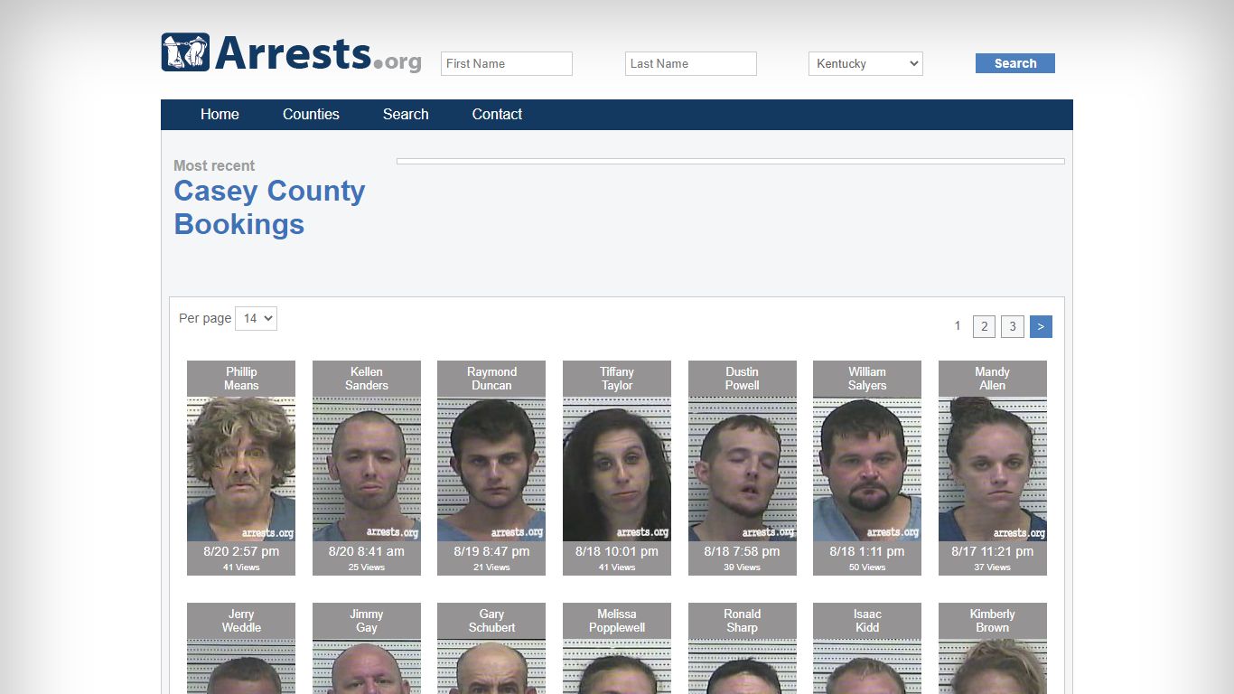 Casey County Arrests and Inmate Search